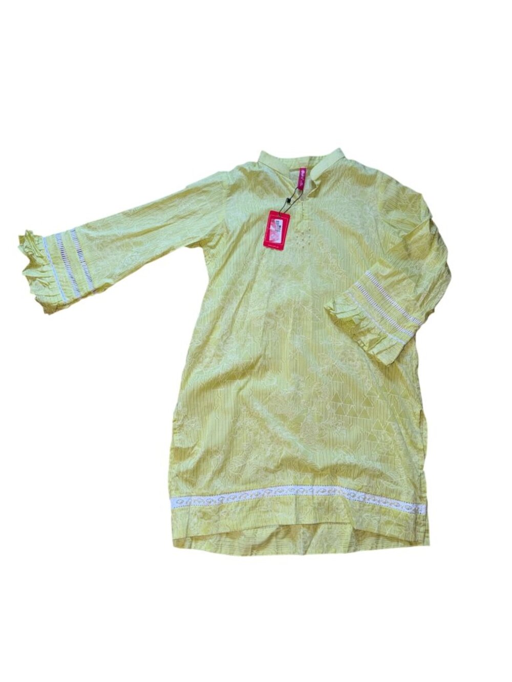 Oaks Girls Lightweight Ruffle Sleeve Tunic-Light Green-13/14-NWT